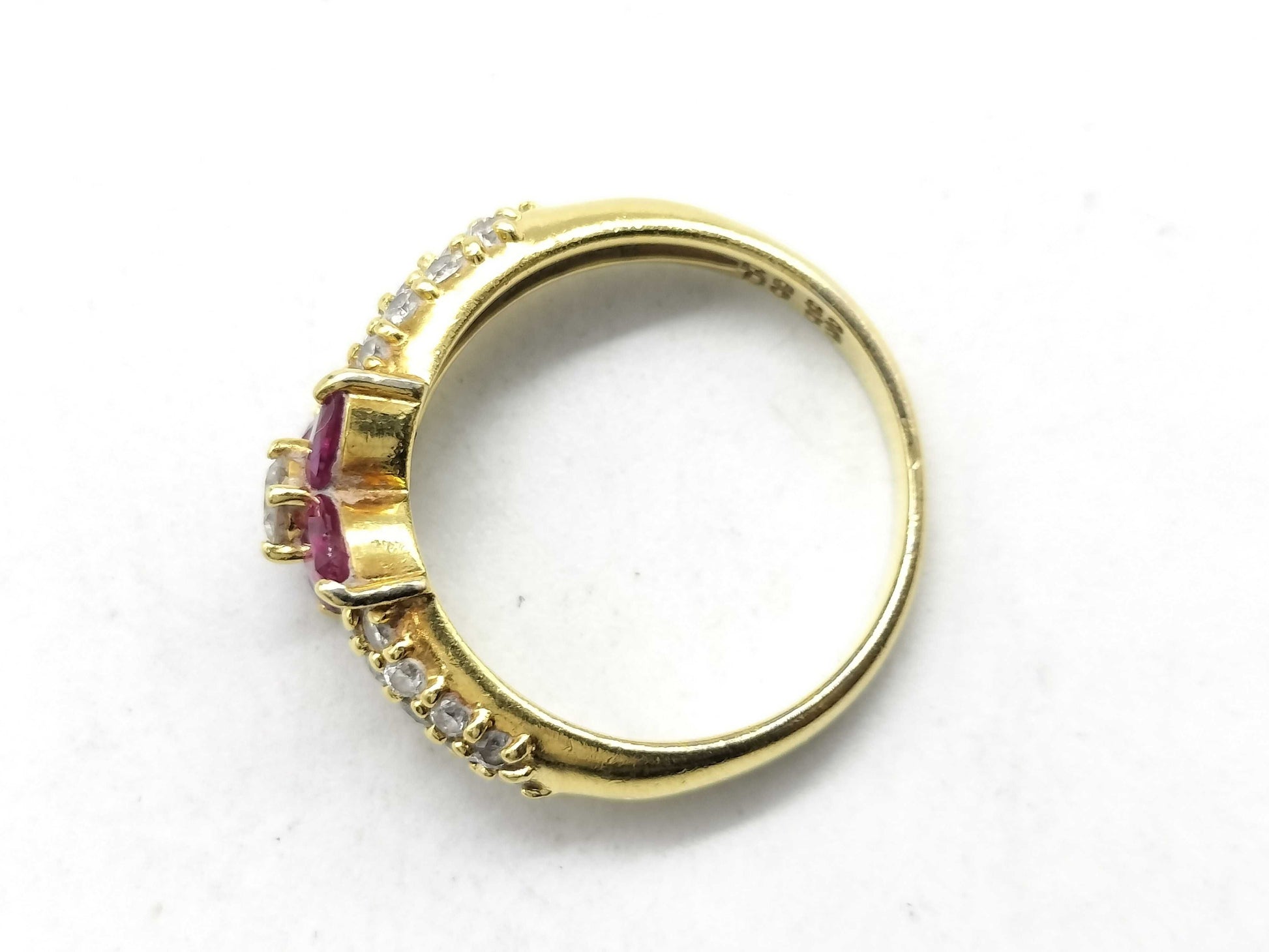 R 0.82ct D 0.52ct K18 4.1g Ring 
