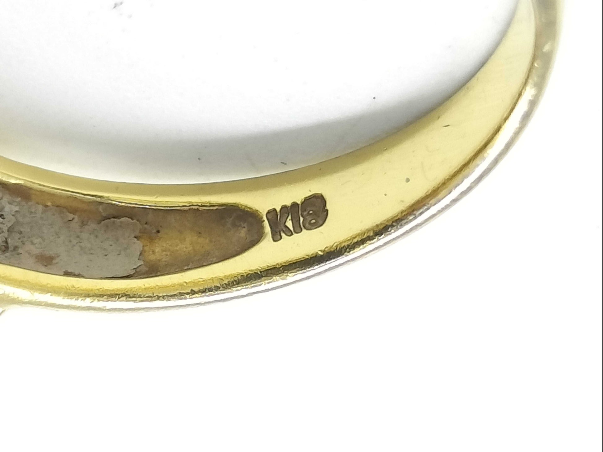 R 0.82ct D 0.52ct K18 4.1g Ring 