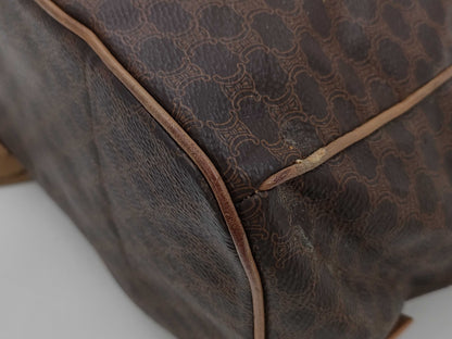 CELINE PVC Nylon Backpack with Gold Hardware