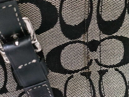 COACH Signature Canvas and Leather Fringe Charm 6828 Handbag