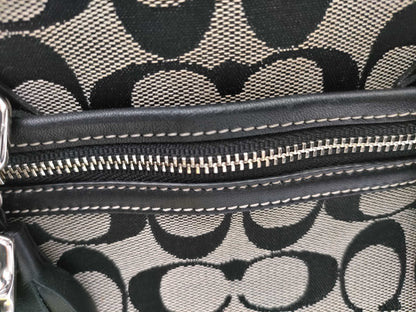 COACH Signature Canvas and Leather Fringe Charm 6828 Handbag