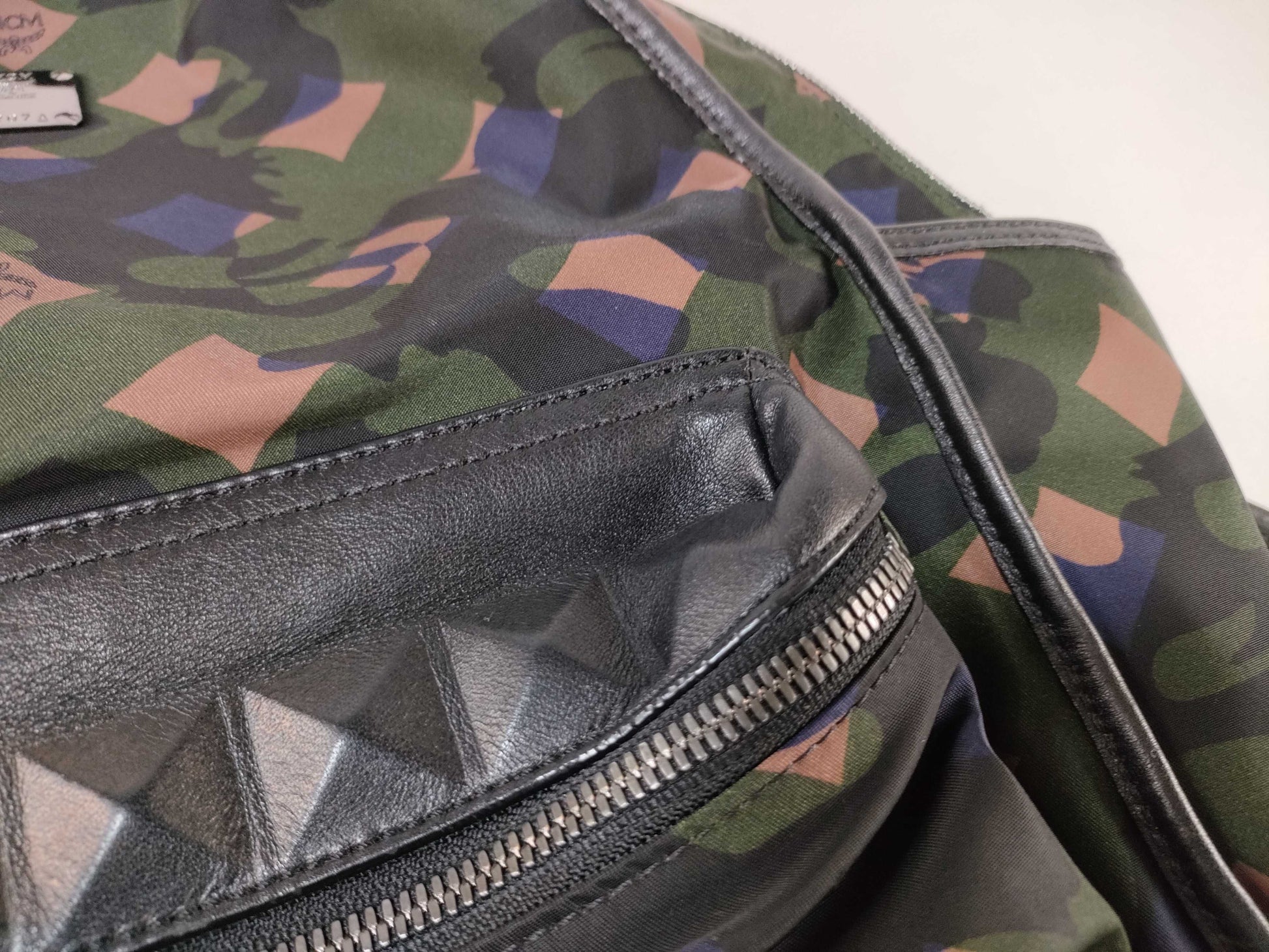MCM Nylon Camouflage Backpack