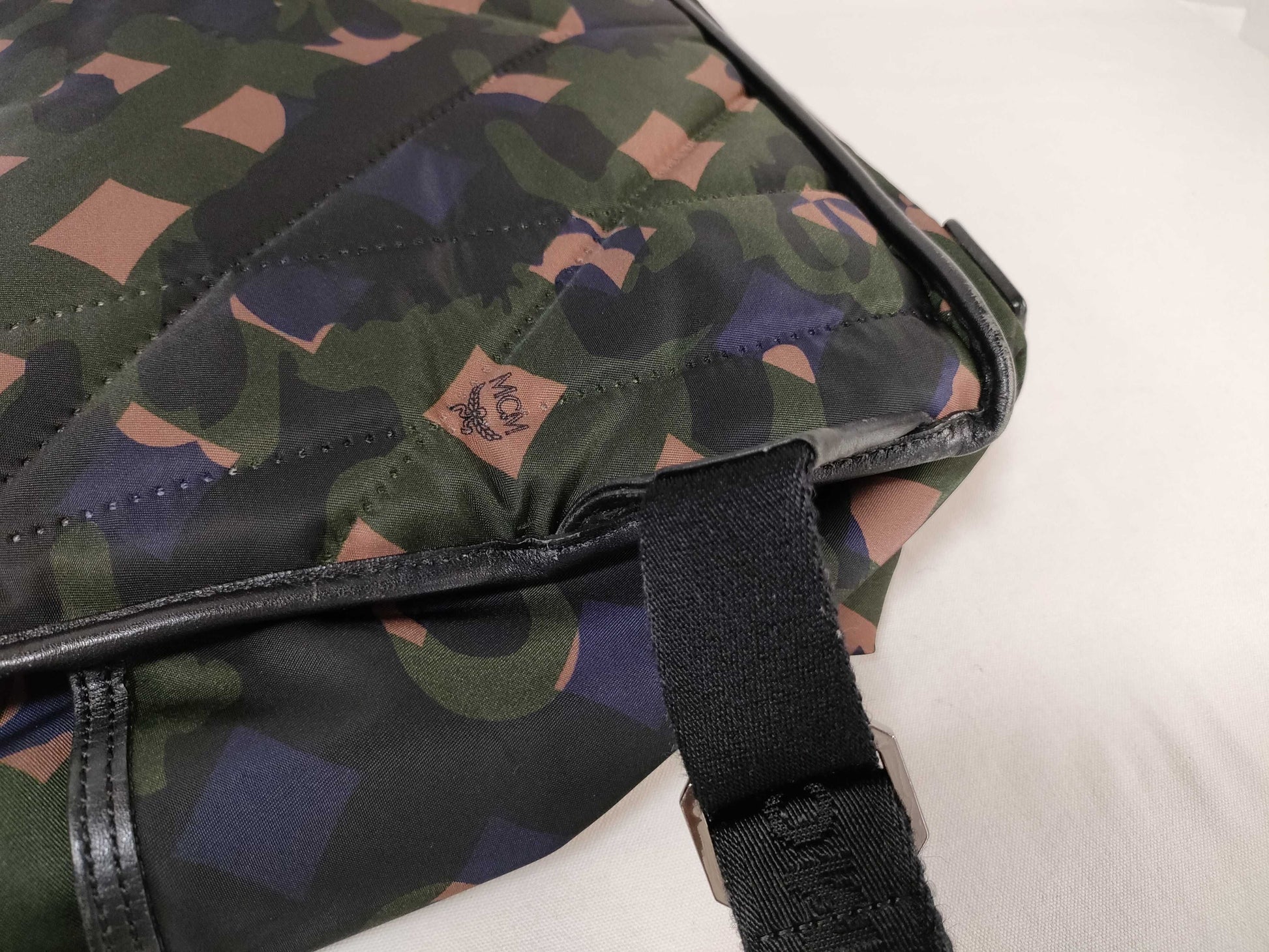 MCM Nylon Camouflage Backpack