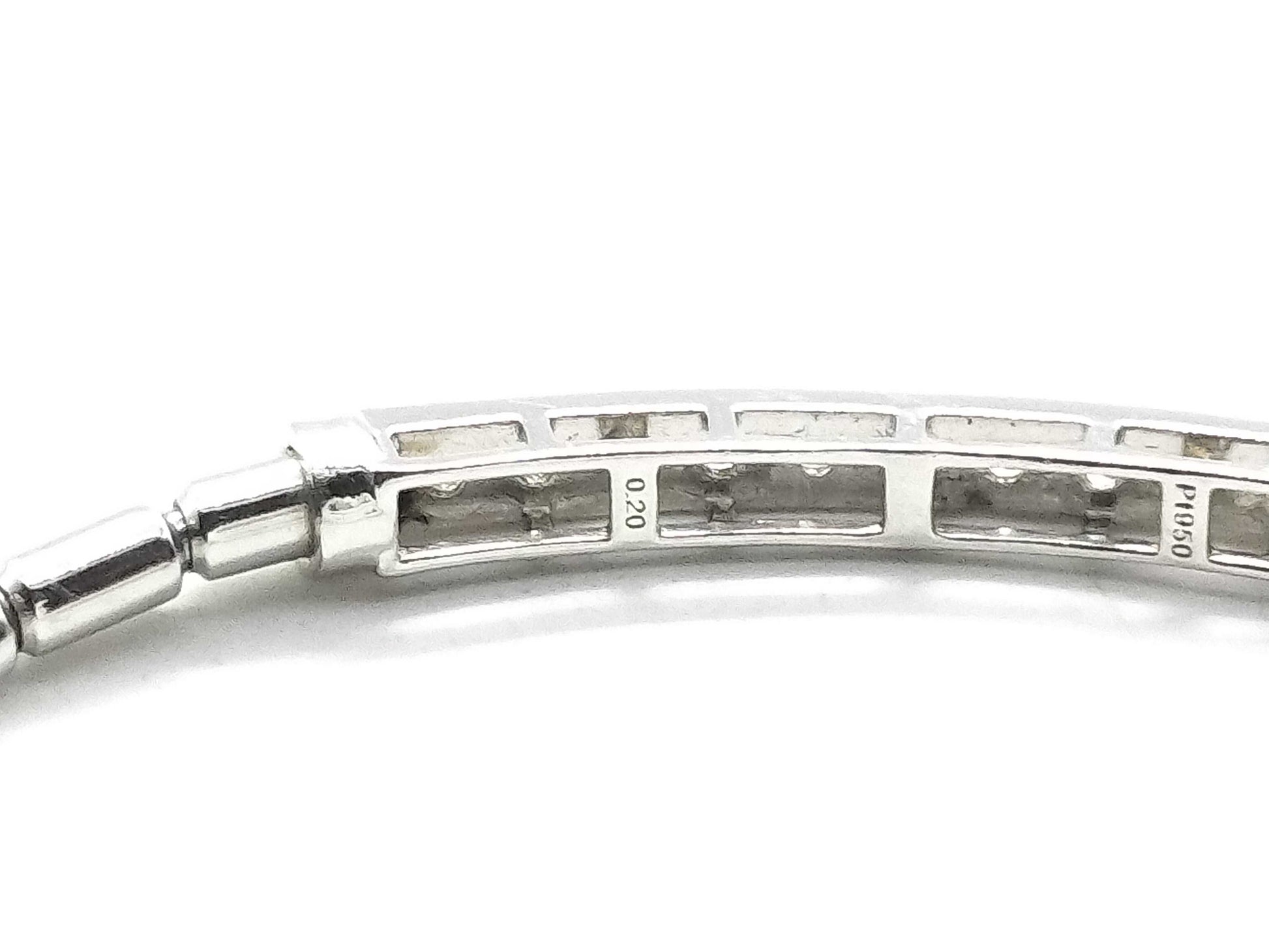 D0.20ct PT950 7.6g Bracelet/Bangle 