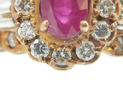 R0.71ct D0.40ct K18/PT850 6.1g Ring 