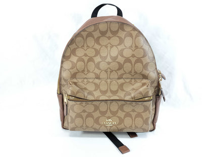 COACH Signature F32200 Signature Backpack Leather PVC Backpack