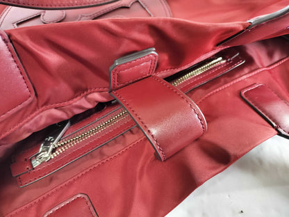 Tory Burch Leather Nylon Tote Bag