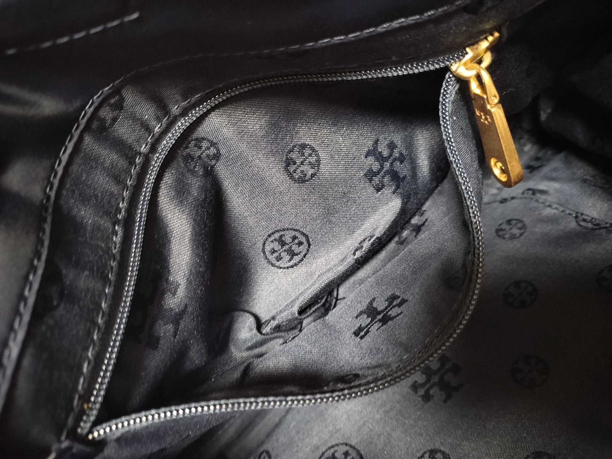 Tory Burch Leather Nylon Tote Bag