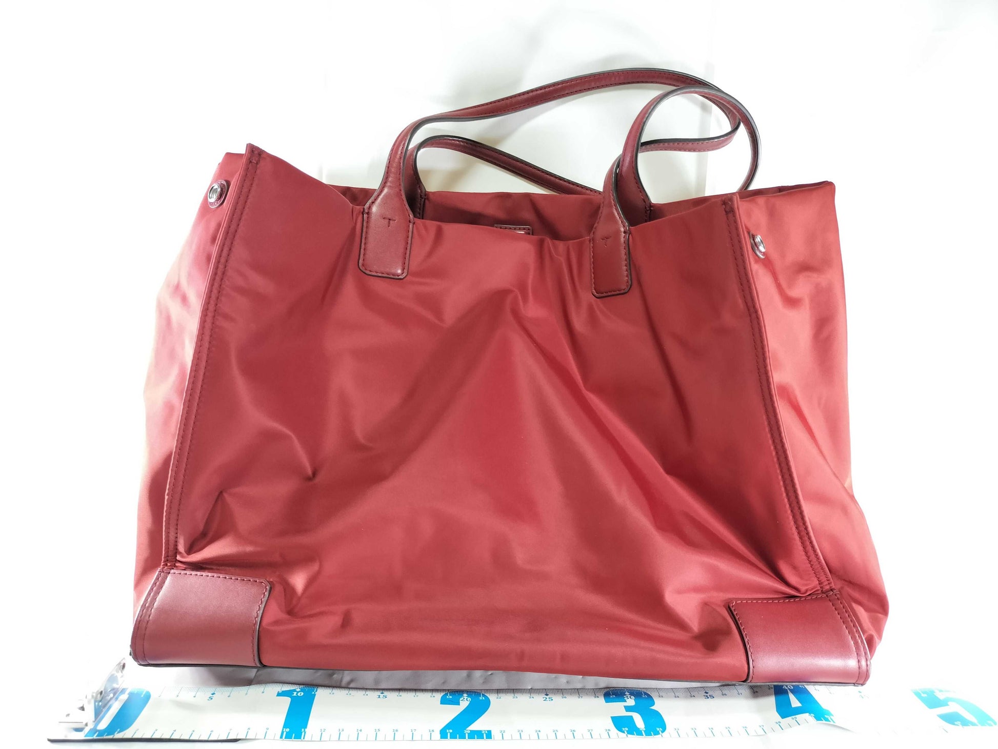 Tory Burch Leather Nylon Tote Bag
