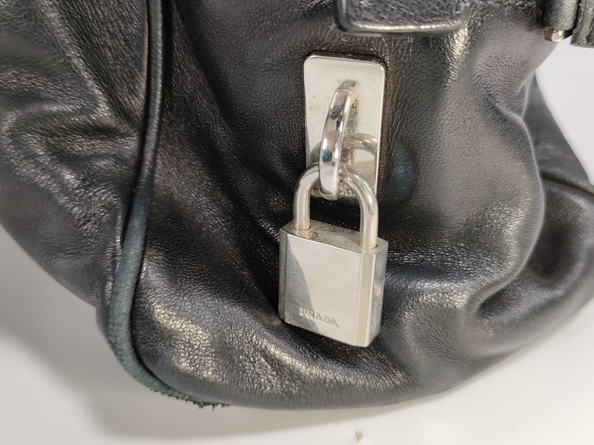 PRADA Leather Tote with Padlock BL0190 Shoulder Bag