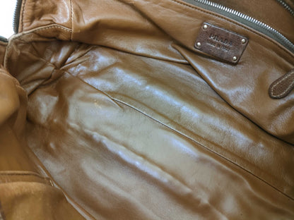 PRADA Leather Tote with Padlock, Brown Handbag