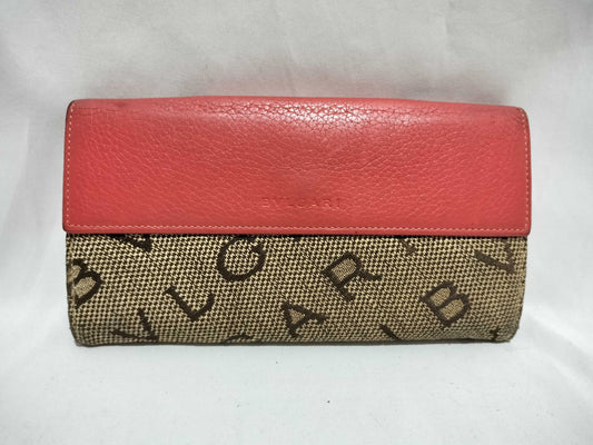 BVLGARI Canvas Long Wallet