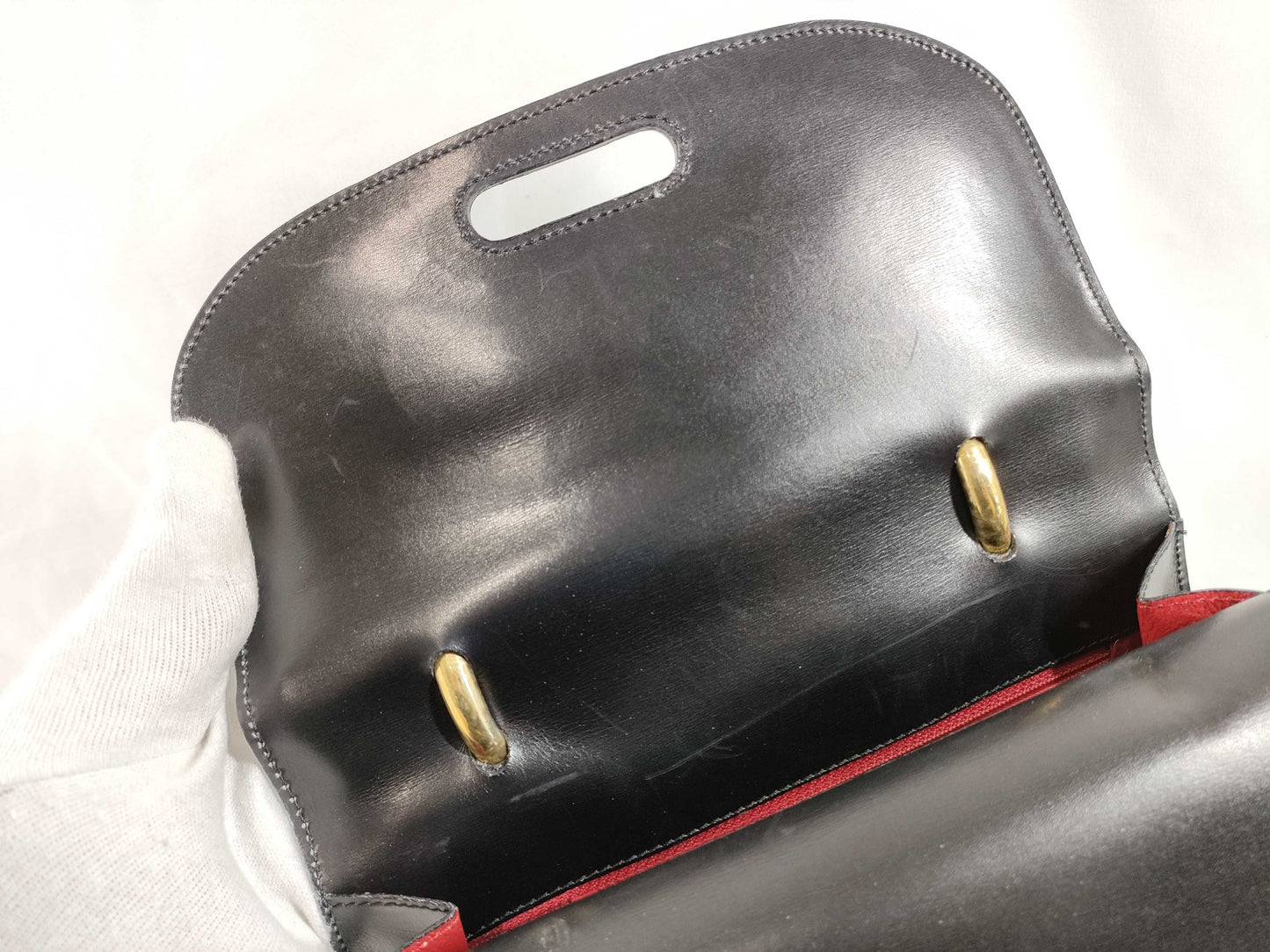 CELINE W-Flap Leather Handbag Handbag