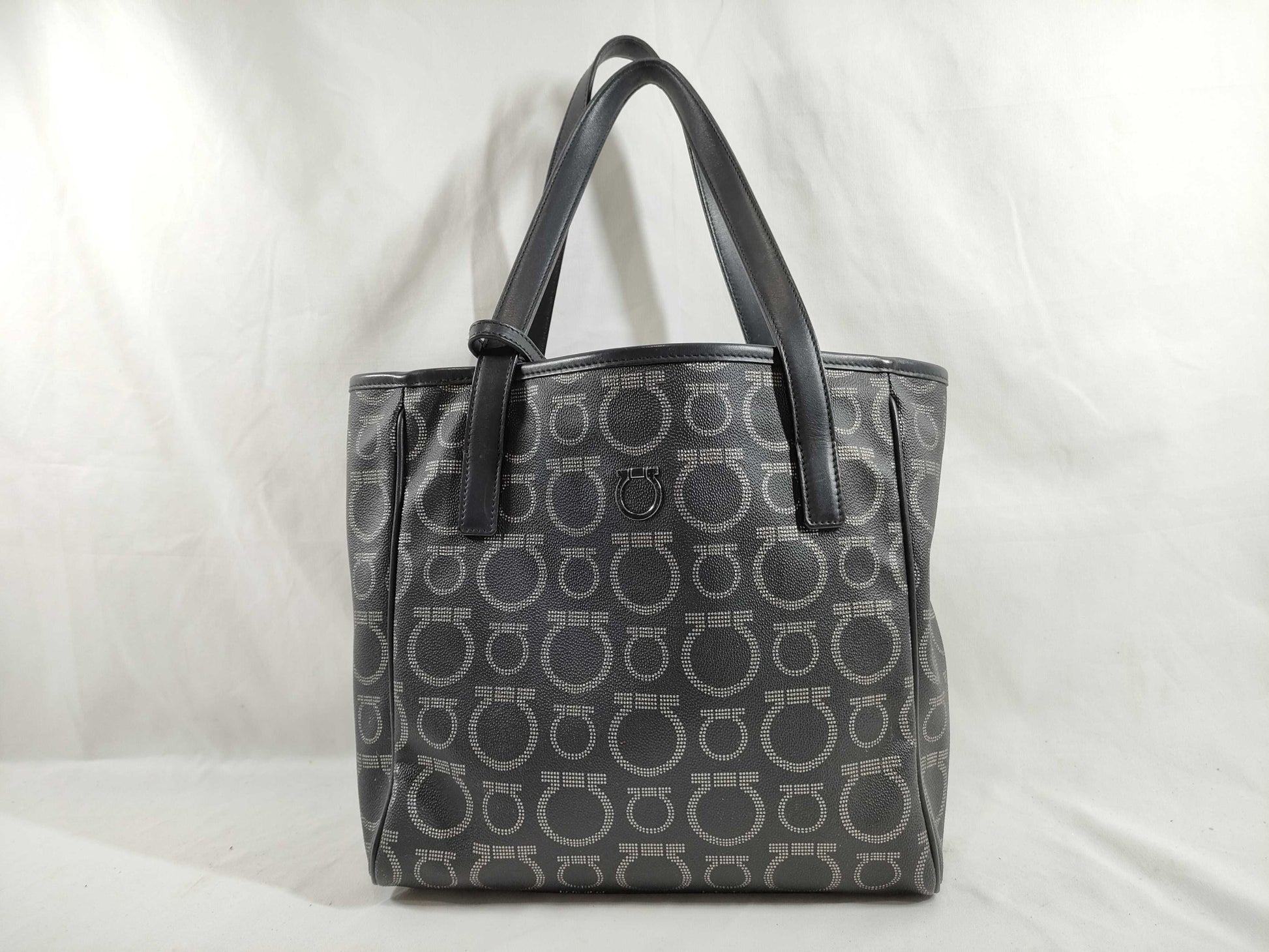 Salvatore Ferragamo Gancini PVC Tote Bag Handbag