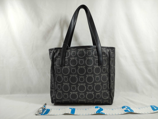 Salvatore Ferragamo Gancini PVC Tote Bag Handbag