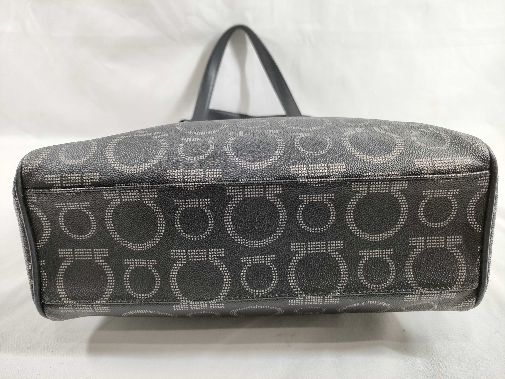 Salvatore Ferragamo Gancini PVC Tote Bag Handbag