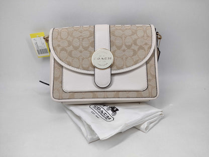 COACH Signature Leather Shoulder Bag C8307