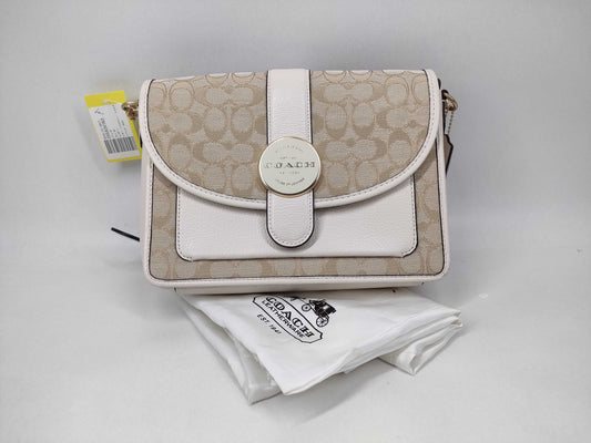 COACH Signature Leather Shoulder Bag C8307
