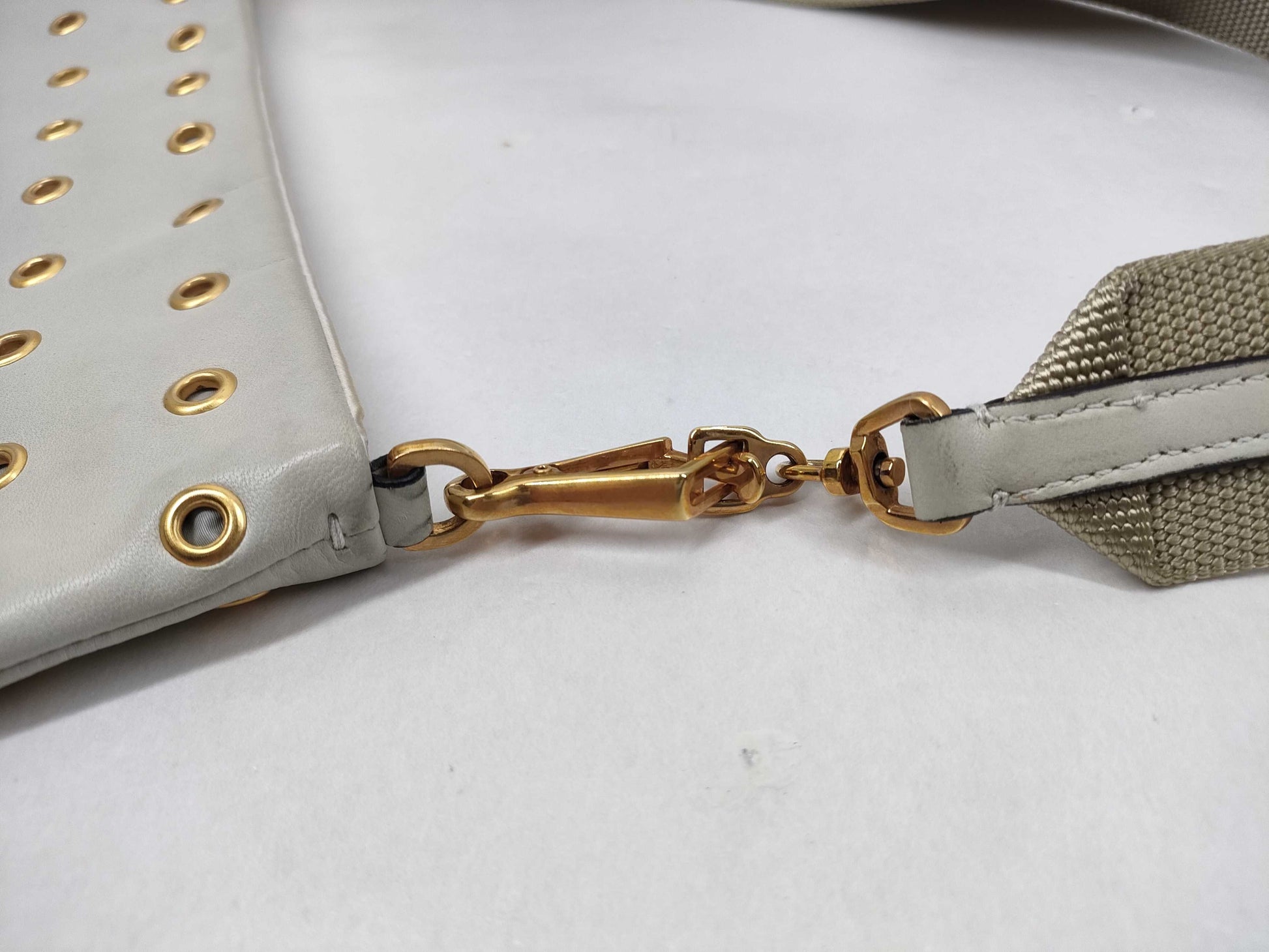 PRADA Perforated Leather Shoulder Bag