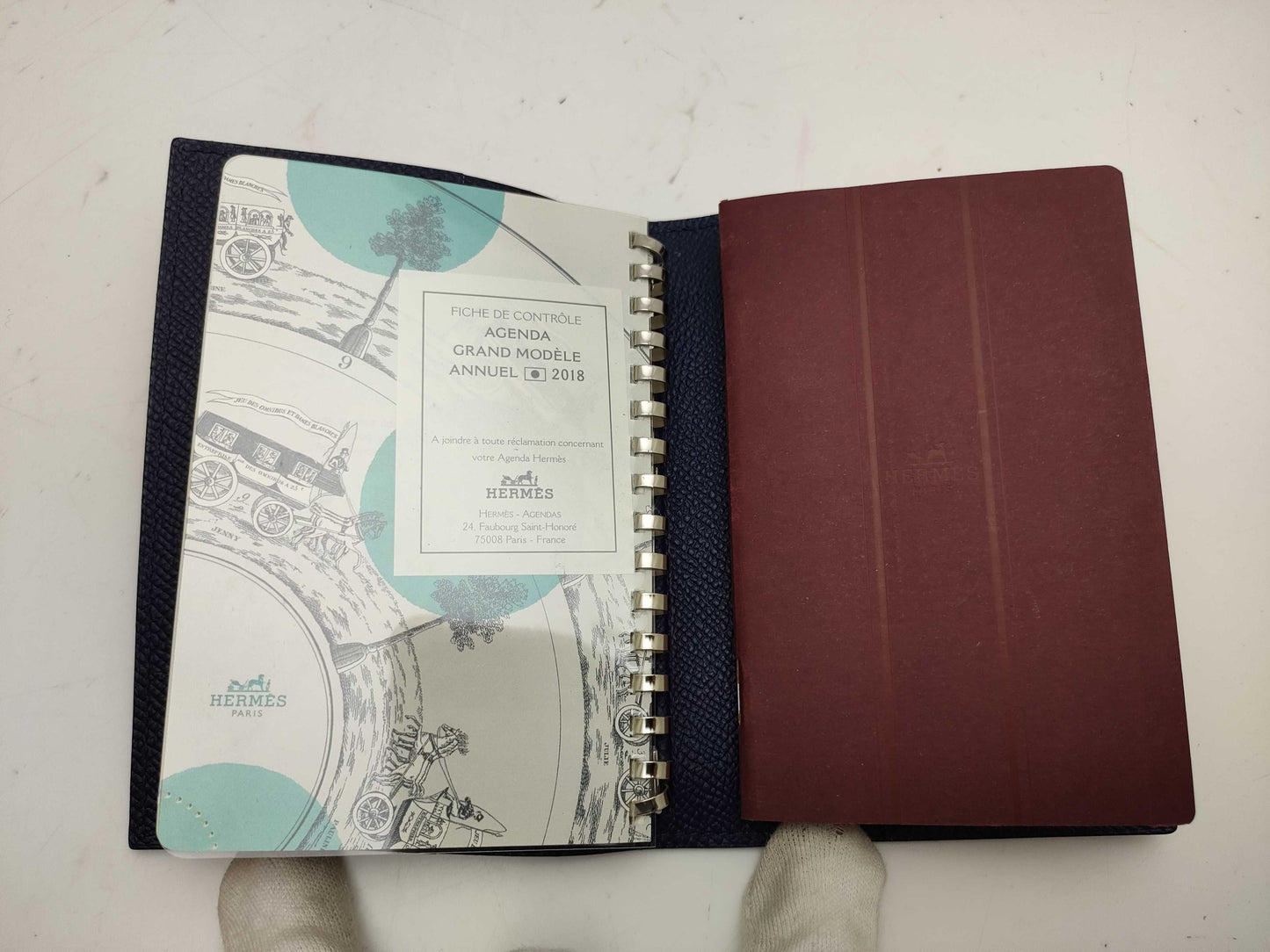 HERMES HERMES system notebook cover