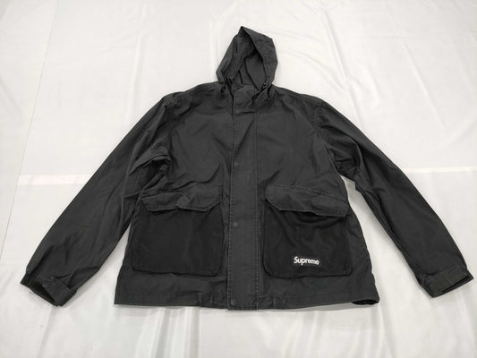 Supreme Mesh Pocket Cargo Jacket 21SS Black Jacket