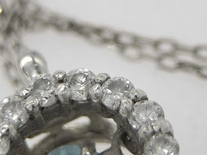 D 0.20ct K18WG 1.2g Necklace 