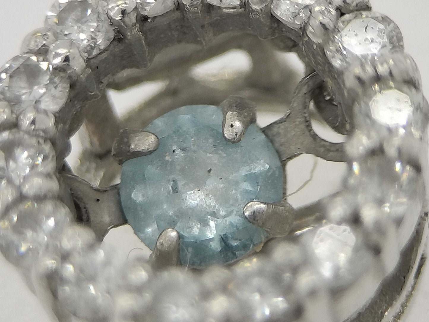 D 0.20ct K18WG 1.2g Necklace 