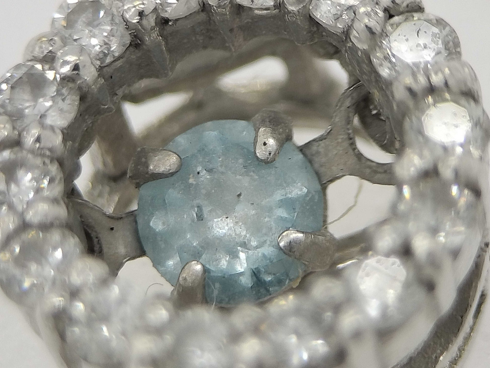 D 0.20ct K18WG 1.2g Necklace 