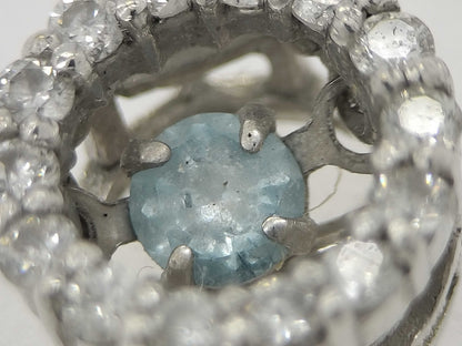 D 0.20ct K18WG 1.2g Necklace 