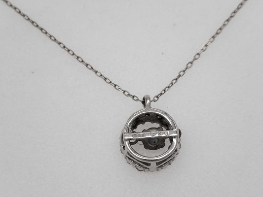 D 0.20ct K18WG 1.2g Necklace 