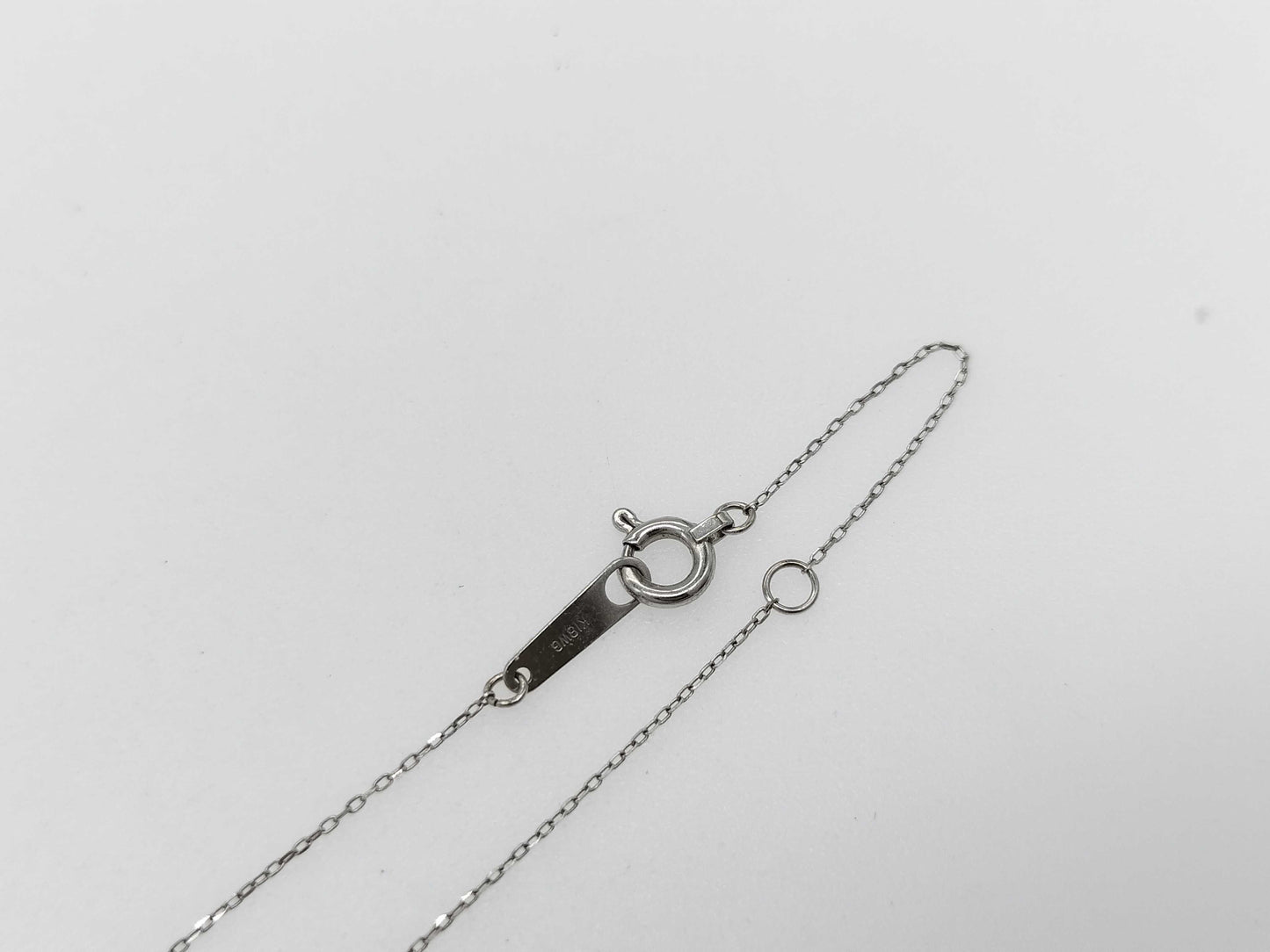 D 0.20ct K18WG 1.2g Necklace 