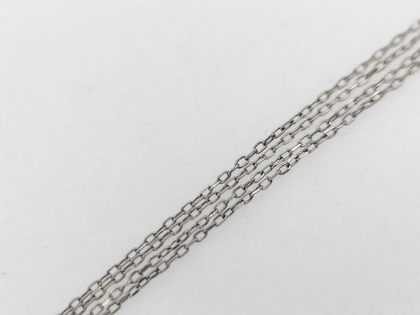D 0.20ct K18WG 1.2g Necklace 