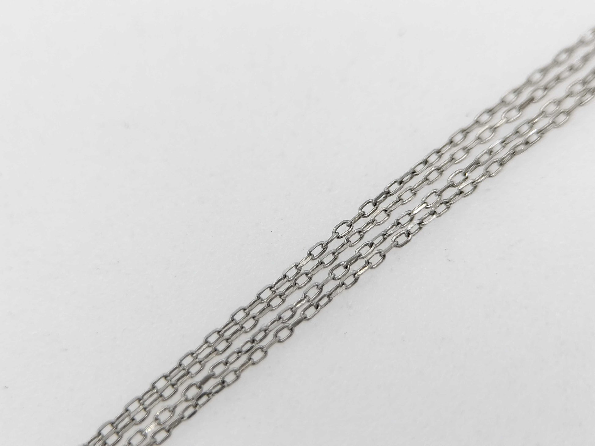 D 0.20ct K18WG 1.2g Necklace 