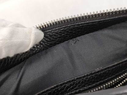 Salvatore Ferragamo Gancini Embossed Leather Shoulder Bag