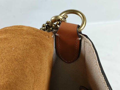 COACH CJ817 Leather Shoulder Bag