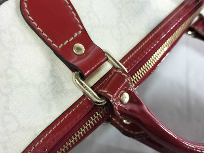GUCCI Bamboo 189895 PVC Sherry Ribbon Boston Bag