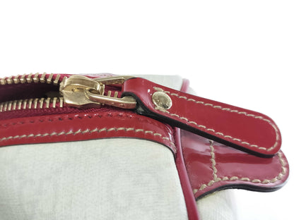 GUCCI Bamboo 189895 PVC Sherry Ribbon Boston Bag