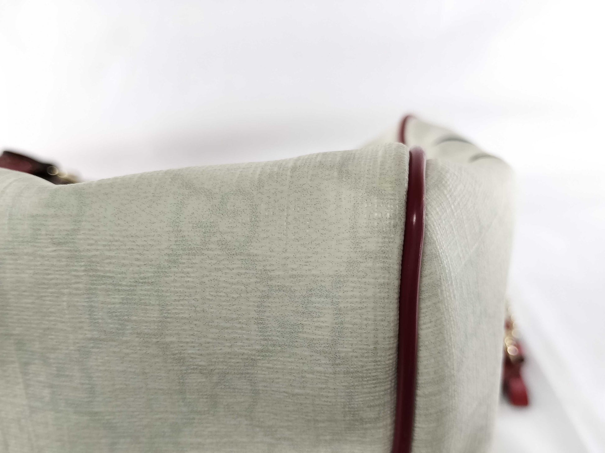 GUCCI Bamboo 189895 PVC Sherry Ribbon Boston Bag
