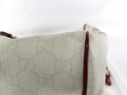GUCCI Bamboo 189895 PVC Sherry Ribbon Boston Bag