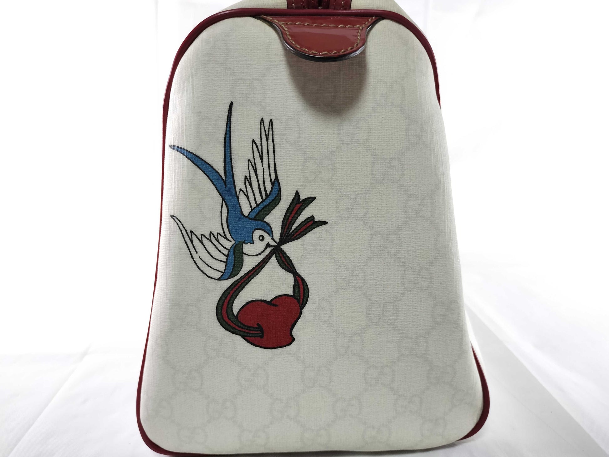 GUCCI Bamboo 189895 PVC Sherry Ribbon Boston Bag