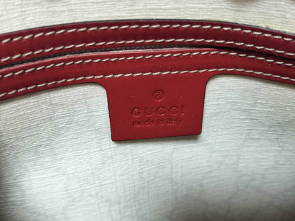 GUCCI Bamboo 189895 PVC Sherry Ribbon Boston Bag