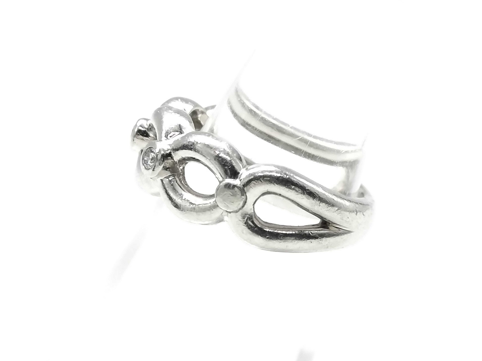 MIKIMOTO D 0.09ct PT950 11.7g Ring 
