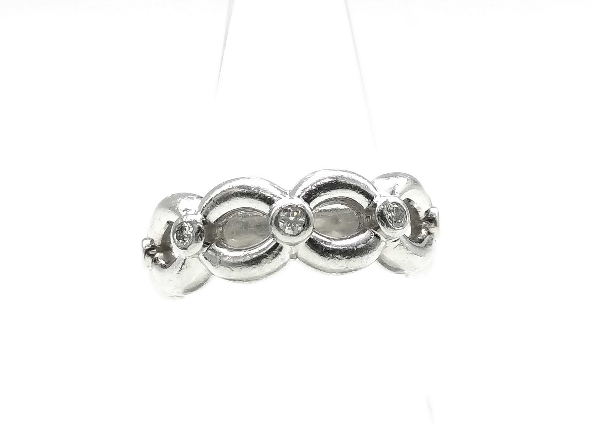 MIKIMOTO D 0.09ct PT950 11.7g Ring 