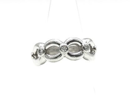 MIKIMOTO D 0.09ct PT950 11.7g Ring 