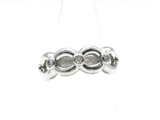 MIKIMOTO D 0.09ct PT950 11.7g Ring 