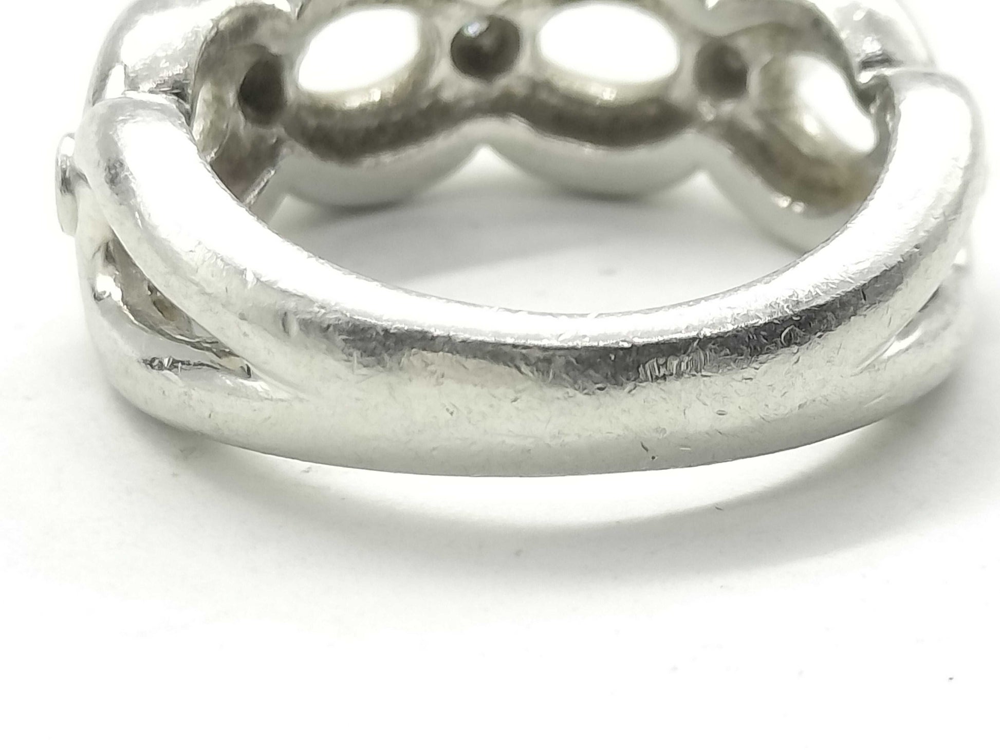 MIKIMOTO D 0.09ct PT950 11.7g Ring 