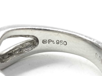 MIKIMOTO D 0.09ct PT950 11.7g Ring 