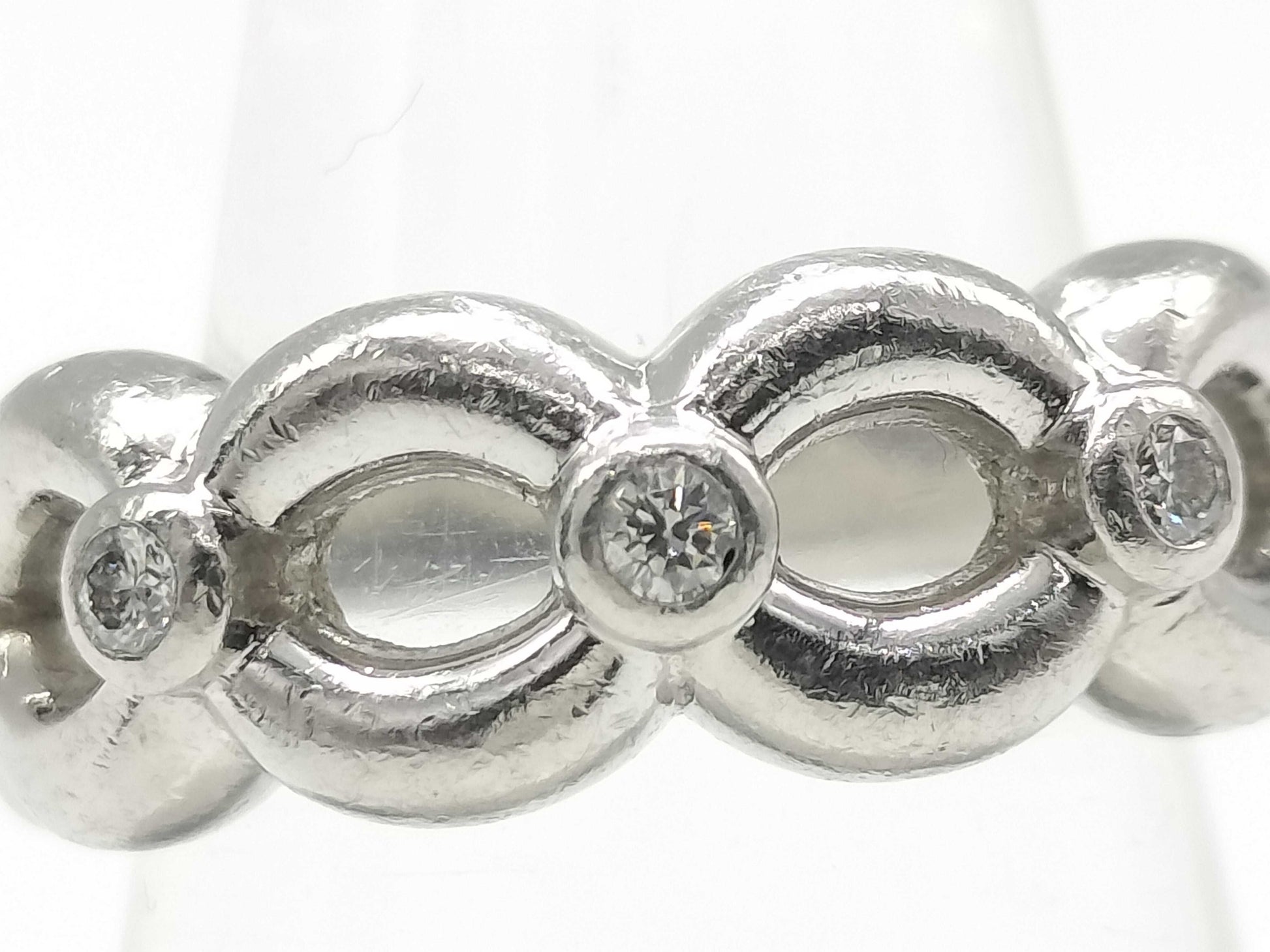 MIKIMOTO D 0.09ct PT950 11.7g Ring 