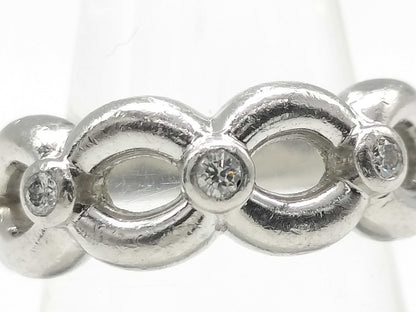 MIKIMOTO D 0.09ct PT950 11.7g Ring 
