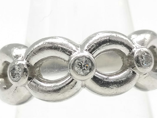 MIKIMOTO D 0.09ct PT950 11.7g Ring 